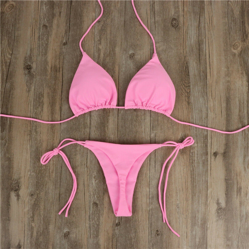 Bikini Femme – Halter à Nouer au Cou | Deux Pièces Élégant & Sexy