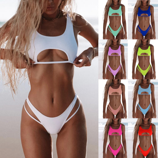 Bikini Femme Design Exotique en Tissu Effet Serpent