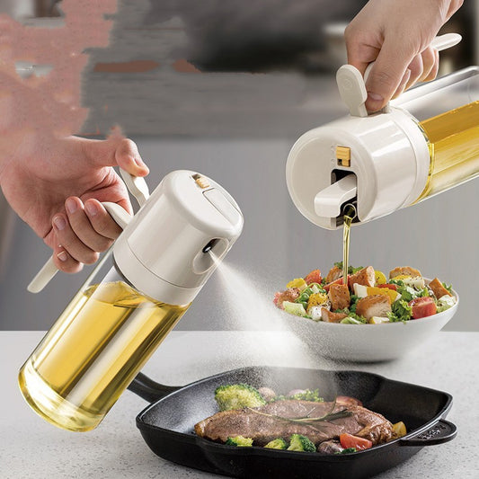Bouteille 2-en-1 Pulvérisateur et Distributeur d’Huile Bouteille Multifonction pour la Cuisine
