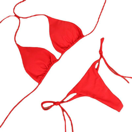 Bikini Femme – Halter à Nouer au Cou | Deux Pièces Élégant & Sexy